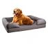 Friends Forever Orthopedic Dog Bed Lounge Sofa Removable Cover 100% Suede Mattress Memory-Foam With Bolster Rim Premium Prestige Edition