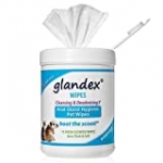 Glandex Dog, Cat & Pet Wipes Cleansing & Deodorizing Hygienic Anal Gland Grooming Wipes 75 ct Fresh Scent – by Vetnique Labs