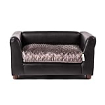 Keet Fluffy Deluxe Pet Bed, Sofa Charcoal, Small