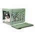 ROCKEVER Outdoor Cat Shelter with Escape Door Rainproof Outside Kitty House Single Story for Two-Three Cats Color Wine Red