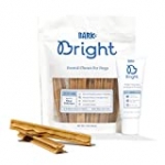 BarkBox Bright Toothpaste & Toothbrush Chews Kit – Dental Treats for Dogs and Cats | Vet-Recommended | Freshens Breath & Reduces Plaque Buildup | Made with Real Chicken | Medium/Large Kit