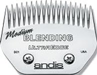 Andis Carbon-Infused Steel UltraEdge Blending Dog Clipper Blade, Medium, 1/16-Inch Cut Length (64330)
