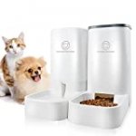 Automatic Pet Feeder and Water Dispenser Gravity Feeder – Automatic Cat Food Dispenser and Water Dog Wet Food and Water Dispenser Set – Auto Multiple Jmiyav Self Cat Feeder Bowl Suitable for Cat Dog