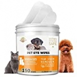 oceansEdge11 150 Pads Pet Eye Wipes,Eye Tear Stain Remover Wipes for Cats & Dogs,Eye Crust Treatment for White Fur,Unscented Gentle Pet Tear Wipe