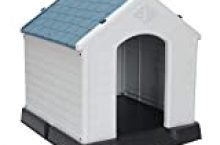 ZENY Plastic Dog House – Water Resistant Dog Kennel for Small to Medium Sized Dogs All Weather Indoor Outdoor Doghouse Puppy Shelter