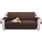 U-NICE HOME Reversible Sofa Cover Couch Cover for Dogs with Elastic Straps Water Resistant Furniture Protector for Pets Couch Cover for 3 Cushion Couch (Sofa, Coffee/Beige)