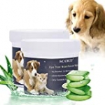 SCOBUTY Pet Wipes,Pet Eye Wipes,Pet Tear Stain Wipes,Natural Tear Eye Stain Remover Pads for Pets, Cleansing Eye Wipes,Eyes Gentle Tear Pads Stain Wipes