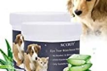SCOBUTY Pet Wipes,Pet Eye Wipes,Pet Tear Stain Wipes,Natural Tear Eye Stain Remover Pads for Pets, Cleansing Eye Wipes,Eyes Gentle Tear Pads Stain Wipes