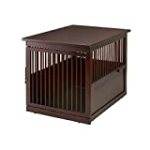 Richell Wooden End Table Crate, Large, Dark Brown