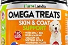 Omega 3 for Dogs – Allergy & Itch Relief Dog Shedding – Wild Alaskan Salmon Oil with Omega 3 6 9 for Dogs – EPA & DHA Fatty Acids – Fish Oil for Dogs Healthy Skin & Coat – 170 Chews (12 OZ)