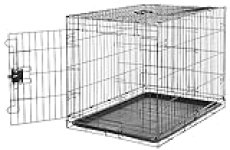 Amazon Basics – Durable, Foldable Metal Wire Dog Crate with Tray, Single Door, 36 x 23 x 25 Inches, Black