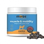 MYOS Canine Muscle & Mobility Chews – Natural Collagen & Glucosamine for Dogs – Bacon Flavor Joint Supplement for Muscle, Bone & Joint Support, 60 Count