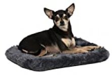 18L-Inch Gray Dog Bed or Cat Bed w/ Comfortable Bolster | Ideal for “Toy” Dog Breeds & Fits an 18-Inch Dog Crate | Easy Maintenance Machine Wash & Dry | 1-Year Warranty