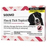 Amazon Brand – Solimo Flea and Tick Topical Treatment for Dogs, For XLarge Dogs (89-132 pounds), 6 Doses