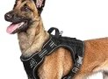 rabbitgoo Dog Harness for Small Medium Large Sized Dogs, No Pull Military Tactical Service Vest with Reflective Strips and Control Handle, Adjustable and Comfortable for Easy Walking, Black L