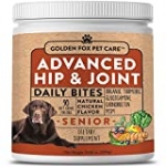 Advanced Strength Hip & Joint Supplement for Dogs – Organic Turmeric, Glucosamine, Chondroitin, and MSM – Made with All-Natural Ingredients – Supports Healthy Joints, Improves Mobility – 90 Soft Chews