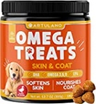 Fish Oil Omega 3 Chews for Dogs – Anti-Shedding – Allergy and Itch Relief for Dogs – Natural Dog Skin and Coat Supplemenеt for Dogs, EPA, DHA – Immunity, Hip and Joint Support – 180 Soft Chews