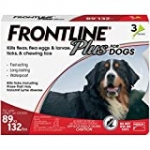 FRONTLINE Plus Flea and Tick Treatment for Dogs (Extra Large Dog, 89-132 Pounds, 3 Doses)