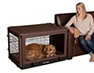 Pet Gear PG5942BCH “The Other Door” 4 Door Steel Crate with Plush Bed and Travel Bag, 90 lb., 42 inch, Chocolate