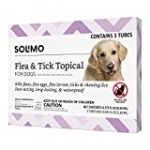 Amazon Brand – Solimo Flea and Tick Topical Treatment for Dogs, For Large Dogs (45-88 pounds), 3 Doses