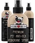 Premium Pet Anti Itch Deodorant Spray & Scent Freshener! Natural Ingredients, Hypoallergenic! Soothes Dogs & Cats Hot Spots, Itchy, Dry, Irritated Skin! Odor & Allergy Relief! Smells Amazing! (1 Btl)