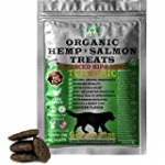 Organic Hemp and Salmon Dog Treats with Turmeric, Hip & Joint with Glucosamine MSM, Natural Calming Aid, Anxiety Relief, Grain-Free, Free-Range Chicken Flavor, Made in USA, 60 Soft Hemp Chews