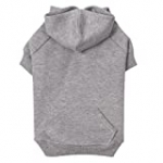 Zack & Zoey Basic Hoodie for Dogs, 12″ Small, Heather Gray