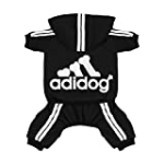 Scheppend Original Adidog Pet Clothes for Dog Cat Puppy Hoodies Coat Doggie Winter Sweatshirt Warm Sweater Dog Outfits, Black Medium