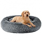 MFOX Calming Dog Bed (L/XL/XXL/XXXL) for Medium and Large Dogs Comfortable Pet Bed Faux Fur Donut Cuddler Up to 25/35/55/100lbs