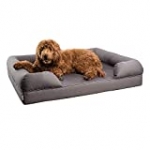 Petlo Orthopedic Pet Sofa Bed – Dog, Cat or Puppy Memory Foam Mattress Comfortable Couch for Pets with Removable Washable Cover (XL – 46″ x 36″ x 10″, Grey)