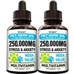 Natural Hemp Oil for Dogs Cats – Dog Calming Aid for Stress and Anxiety Relief – Pet Hemp Oil for Hip and Joint Health Rich in Omega 3, 6, 9