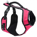 PetSafe EasySport Dog Harness, Adjustable Padded Dog Harness with Control Handle and Reflective Piping, From the Makers of the Easy Walk Harness,Pink,Medium