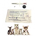 Manruta 8mm Length 134.2Khz Pet Microchip for Dogs and Cats with 15 ID Numbers 1 Pack with Microchipped Tag as Gift