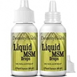 Dexterity Health Liquid MSM Eye Drops 2-Pack of 2 oz. Squeeze-Top Bottles, 100% Sterile, Vegan, All-Natural and Non-GMO, Contains Organic MSM