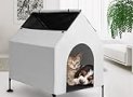2 In 1 House for Small Dogs Outside & Elevated Dog Bed,Waterproof Dog House For Indoor & Outdoor Use, Portable Pet House With Powerful Anti-Slip Feet,Weatherproof Dog Shelter Cot for Small Dogs & Cats