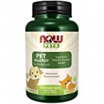 NOW Pet Health, Pet Allergy Supplement, Formulated for Cats & Dogs, NASC Certified, 75 Chewable Tablets