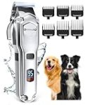 oneisall Dog Clippers for Grooming for Thick Heavy Coats/Low Noise Rechargeable Waterproof Cordless Pet Shaver with Stainless Steel Blade for Dogs and Animals