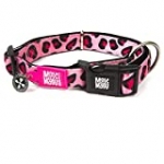 Max & Molly Ultra Comfortable Padded Neoprene Sport Dog Collar with Smart ID Tag, Pink Leopard XS