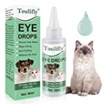 TOULIFLY Dog Eye Drops, Cat Eye Drops,Dog Eye Drops Natural, Pet Eye Cleaner for Dogs & Cats, Tear Stain & Dirt Crust and Discharge Remover, Helps Reduce Irritation and Prevents Tear Stains