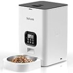 VOLUAS Automatic Cat Feeders – Timed Pet Feeder for Cats and Dogs with Dry Food Dispenser, Desiccant Bag, Programmable Portion Control, 4 Daily Meals, 10s Voice Recorder