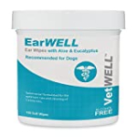 VetWELL Dog Ear Wipes – Otic Cleaning Wipes for Infections and Controlling Yeast, Mites and Odor in Pets – EarWELL 100 Count