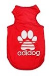 NeVka Dog Shirts Pullover Soft Puppy T-Shirt Small Dogs Red Pet Summer Clothes Medium