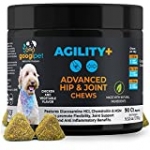 Natural Glucosamine for Dogs – Advanced Dog Joint Supplement to Support Hip and Joint Health with Chondroitin, MSM, Turmeric, and Omegas – Arthritis Supplement for Dogs with Vitamins C & E