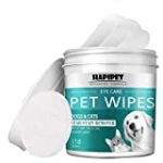 HAPIPET 150 Pads Pet Eye Wipes,Eye Tear Stain Remover Wipes for Cats & Dogs,Eye Crust Treatment for White Fur,Unscented Gentle Pet Tear Wipe