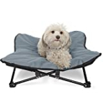 Paws & Pals Elevated Dog Bed, Indoor – Outdoor Pet Camping Raised Cot for Small or Medium Dogs & Cat with Folding Metal Frame and Off Ground Cooling Hammock