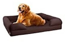 Petlo Orthopedic Pet Sofa Bed – Dog, Cat or Puppy Memory Foam Mattress Comfortable Couch for Pets with Removable Washable Cover (Large – 36″ x 28″ x 9″, Chocolate Brown)