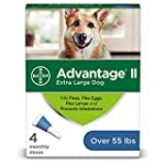 Advantage II 4-Dose Flea and Lice Treatment for Extra Large Dogs, Flea and Lice Treatment for Dogs Over 55 Pounds