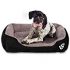 Veehoo Small Elavated Dog Bed & 20″ Folding Dog Crate, Raised Pet Cot & Small Beige Coffee 3-Door Portable Pet Kenne