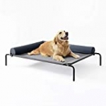 Love’s cabin Bolster Elevated Dog Bed, 43in Raised Pet Dog Beds for Extra Large Medium Small Dogs – Portable Dog Cot for Camping or Beach, Durable Fall Frame with Breathable Mesh and Removable Sofa