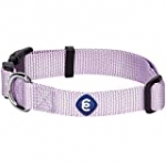 Blueberry Pet Essentials Classic Durable Solid Nylon Adjustable Dog Collar, Lavender, Small, Neck 12″-16″, for Boy and Girl Dogs